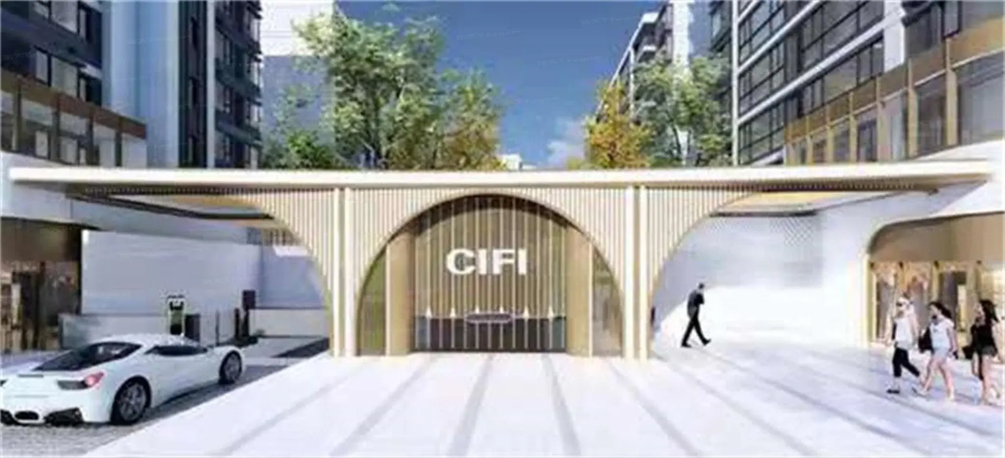 旭辉中心公园里