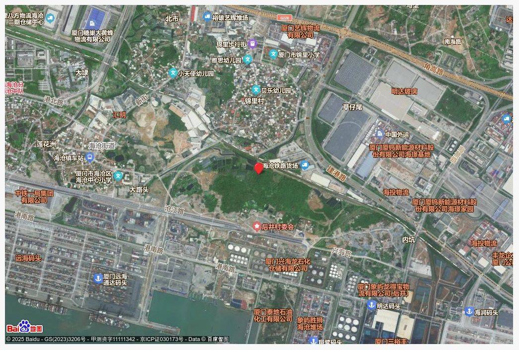 海沧区海沧港区片区后井路与三旌路交叉口西南侧地块