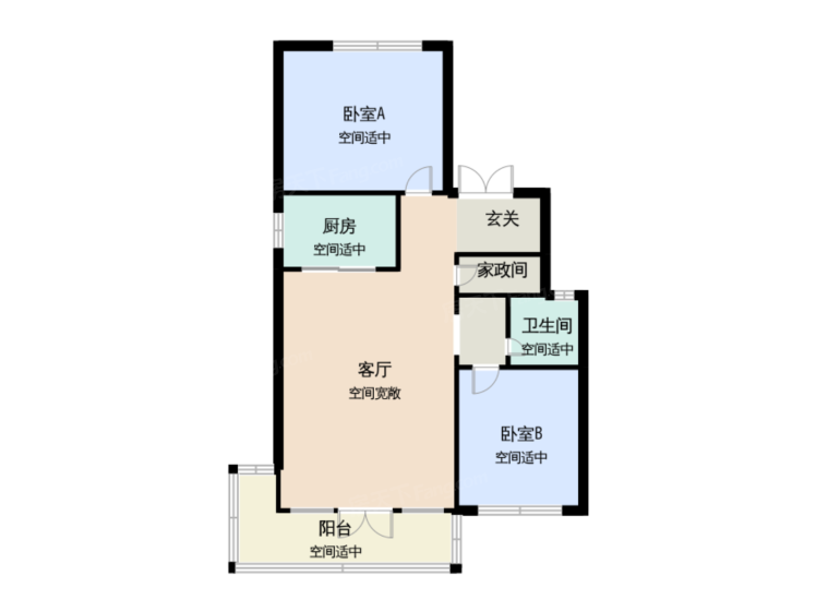 2室2厅1卫1厨