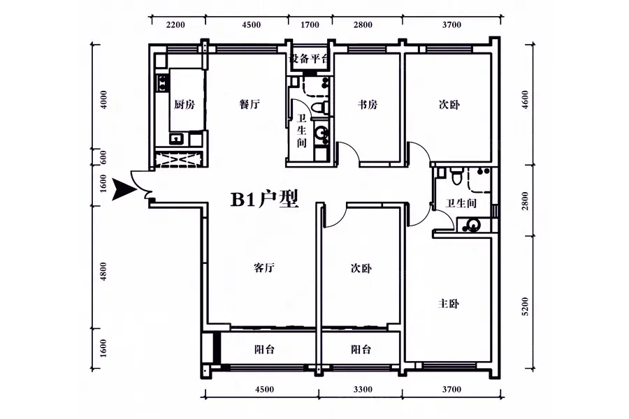4室2厅1厨2卫