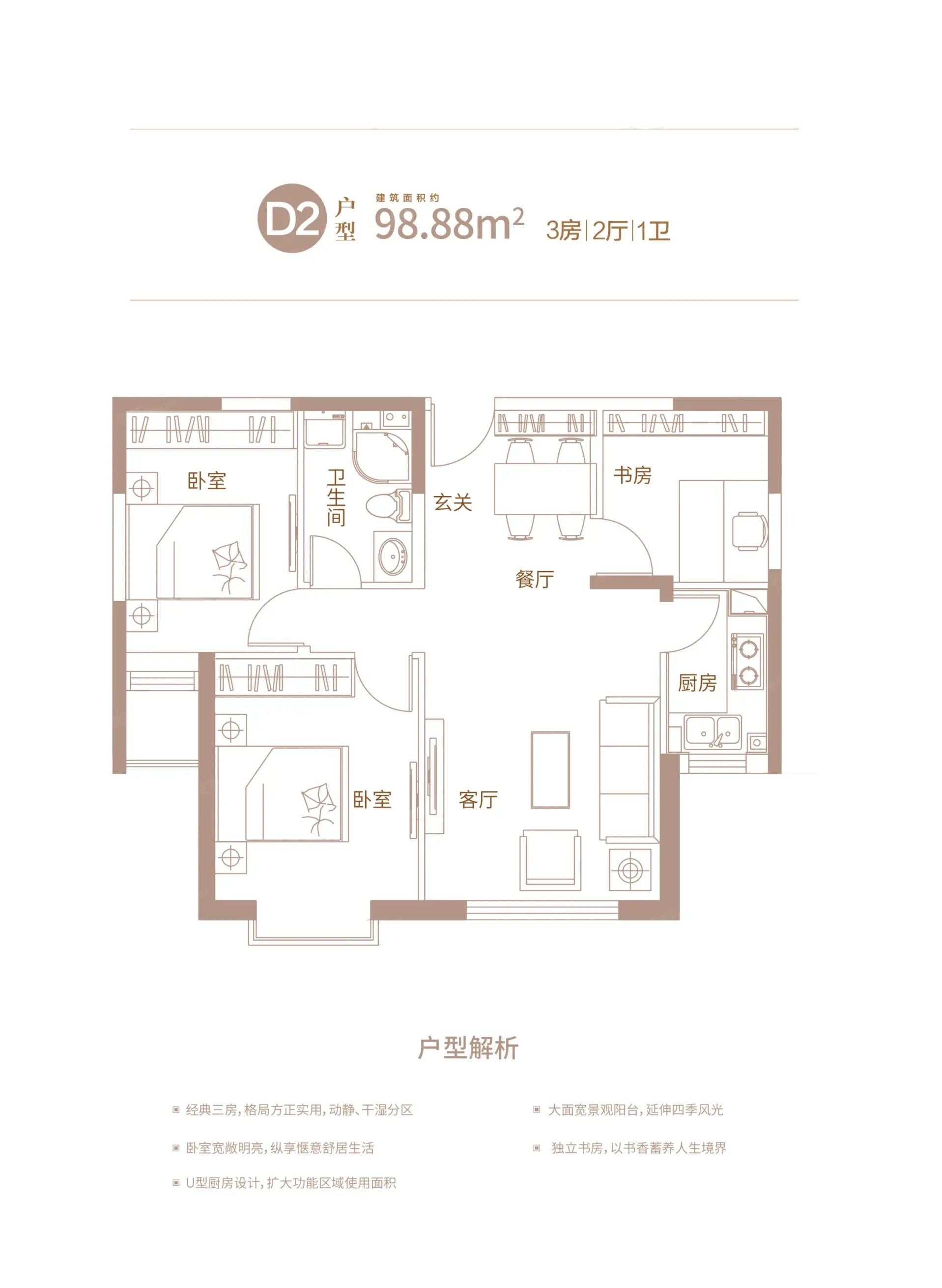 3室2厅1厨1卫