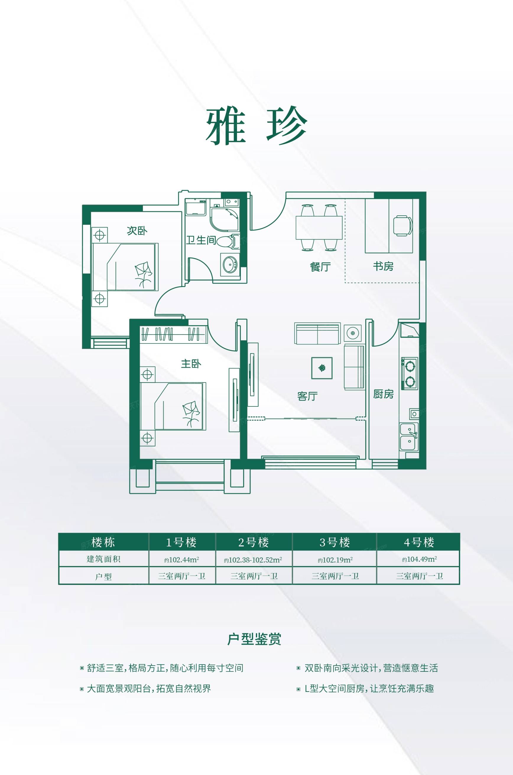 3室2厅1厨1卫